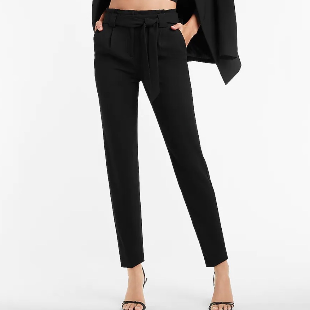 Express High Waisted Paperbag Ankle Pants